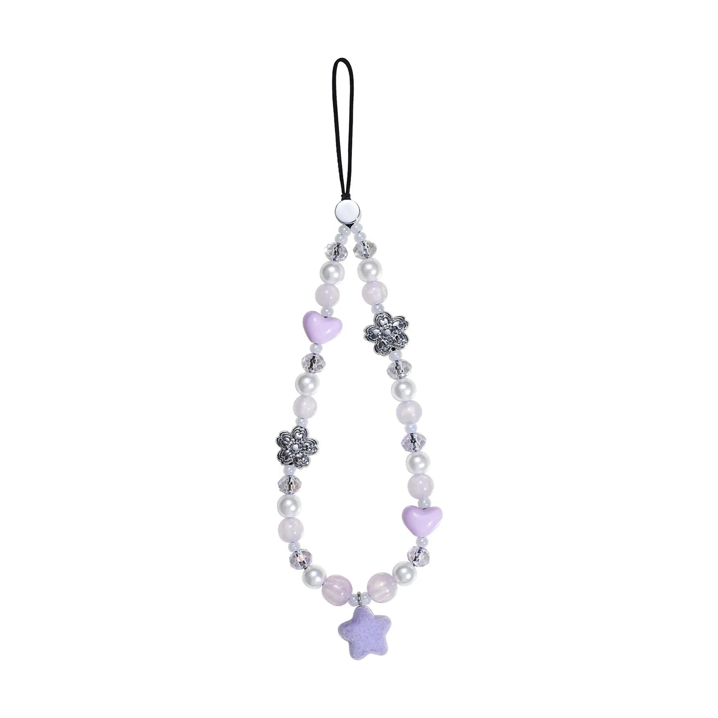 Lilac Bloom – Heart & Star Phone Charm