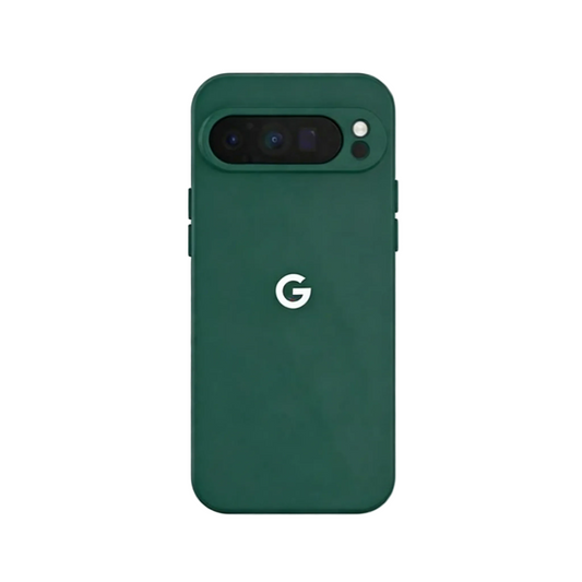 Green phone case with Google logo on a white background