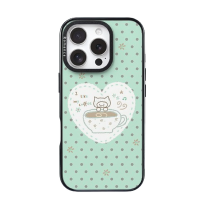 CasePoppi camera lens protector with a cute white cat and freshly baked bread illustration.