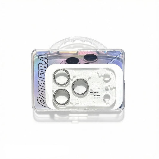 CasePoppi camera lens protector with a delicate floral garden and green plant illustrations.