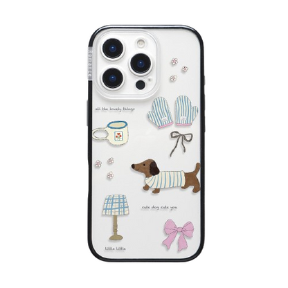 CasePoppi camera lens protector featuring a "Lovely Little Things" pattern with cats, dogs, and ribbons.