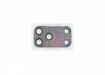 CasePoppi unique colorful gradient diamond camera lens cover for a vibrant look.