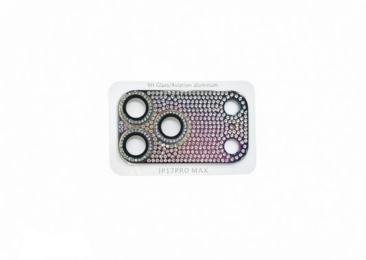 CasePoppi unique colorful gradient diamond camera lens cover for a vibrant look.