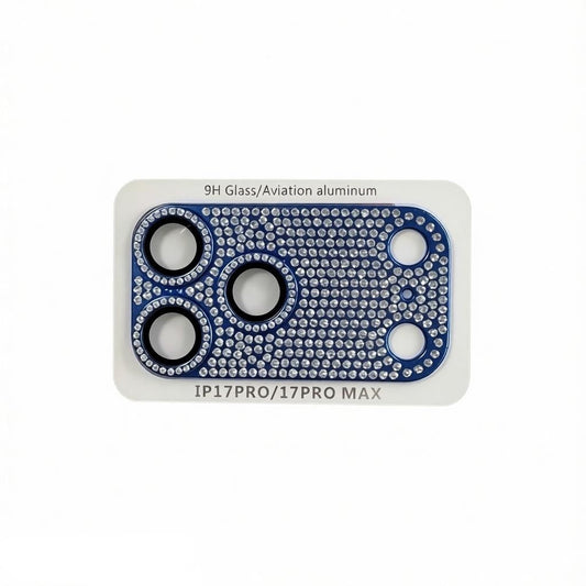 CasePoppi sophisticated royal blue diamond camera lens protector, precise fit and sparkling.