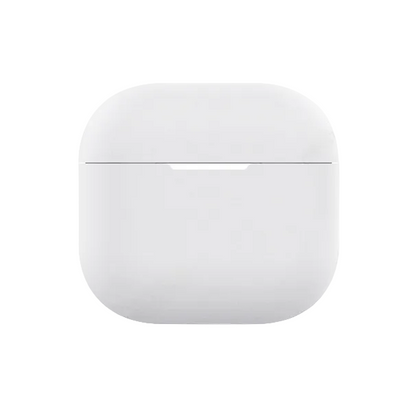 CasePoppi The Cloud Silk Case in Pure White, a clean and classic minimalist silicone AirPods protective shell.