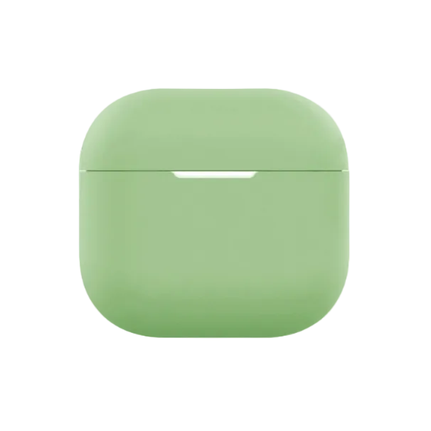 CasePoppi The Cloud Silk Case in Matcha Green, trendy and natural-toned silicone AirPods cover for a minimalist lifestyle.