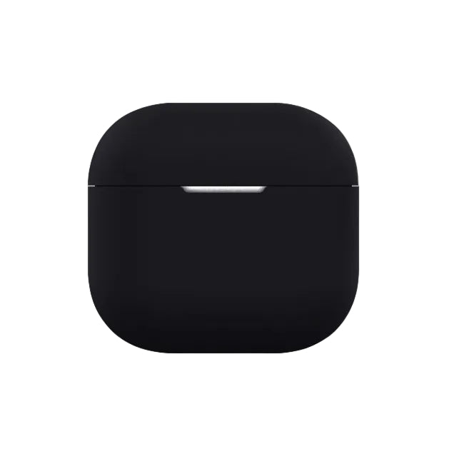 CasePoppi The Cloud Silk Case in Midnight Black, the ultimate classic matte black silicone case for timeless AirPods protection.