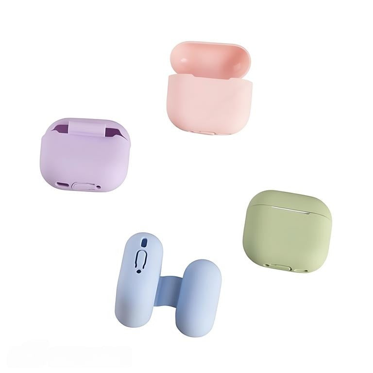 The Cloud Silk Case color samples in Lavender, Pink, and Lime Green, demonstrating the soft-touch texture and side lanyard hole.