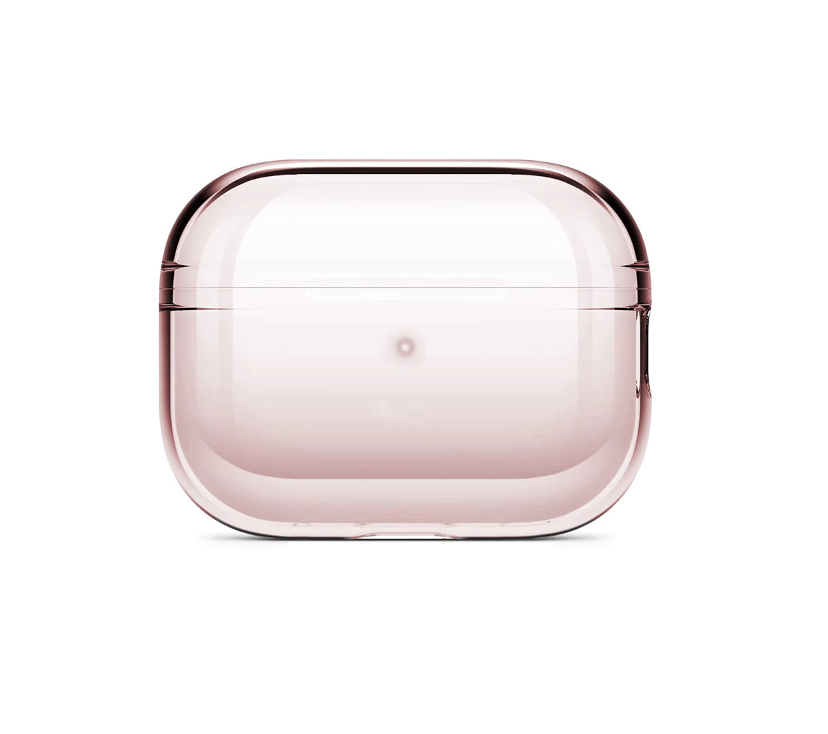 CasePoppi The Lucid Shell in Translucent Rose Pink, a soft and feminine crystal-clear AirPods case with a glossy finish.