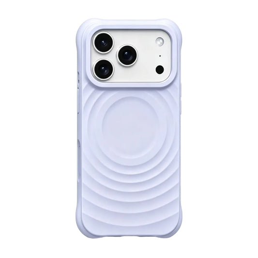 Serene periwinkle blue Zen Ripple case for iPhone 17.