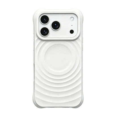 Crisp white Zen Ripple case for iPhone 17.