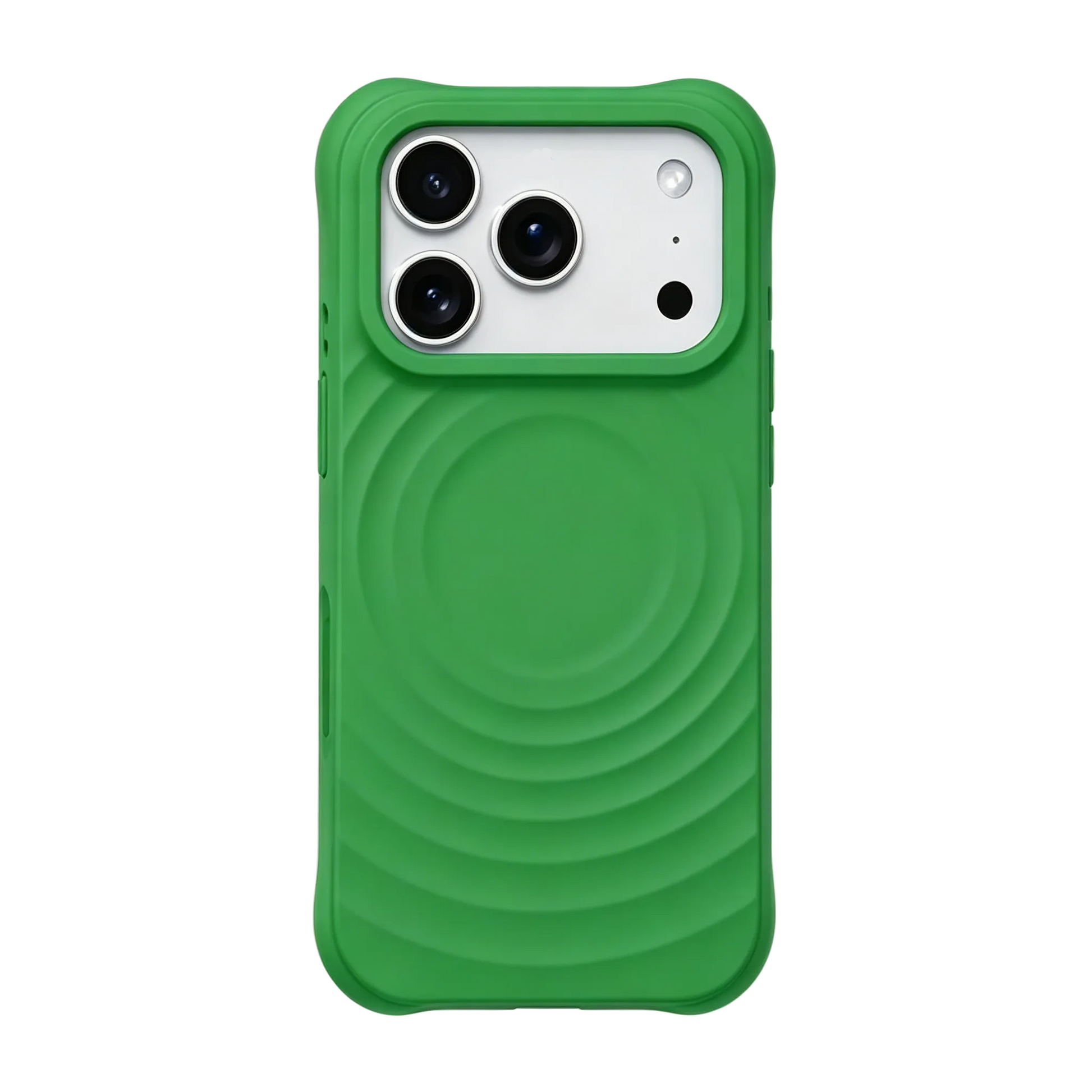 Deep forest green Zen Ripple case for iPhone 17.