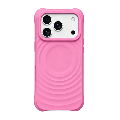 Fun candy pink Zen Ripple case for iPhone 17.