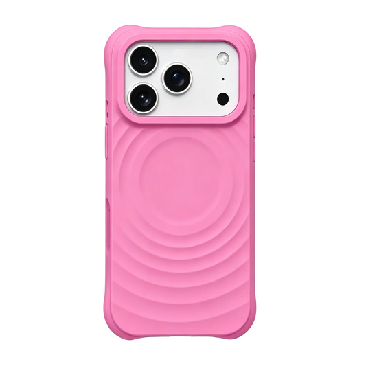 Fun candy pink Zen Ripple case for iPhone 17.