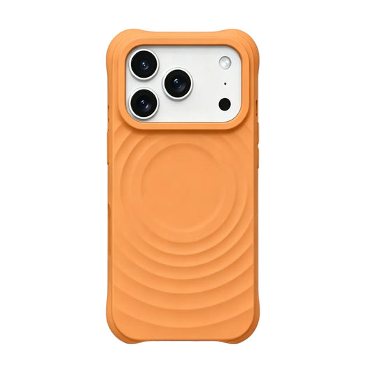 Earthy terracotta Zen Ripple case for iPhone 17.