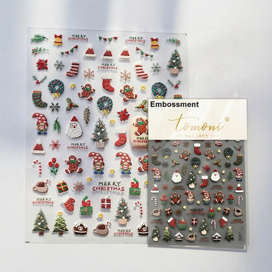 CasePoppi Festive Christmas Sticker Collection, featuring Santa Claus, reindeer, and holiday ornaments for creative DIY phone case styling.