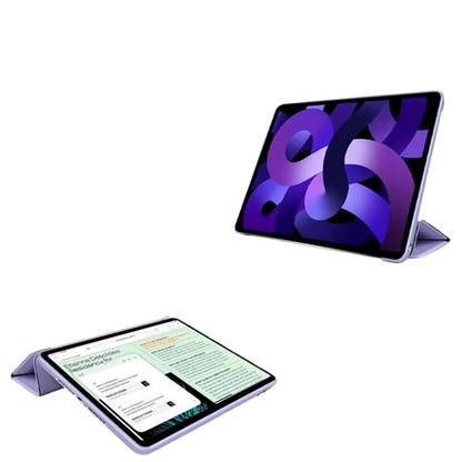 holder-angled.jpg	Lavender purple iPad case with built-in Apple Pencil holder, back view showing protective camera cutout.
