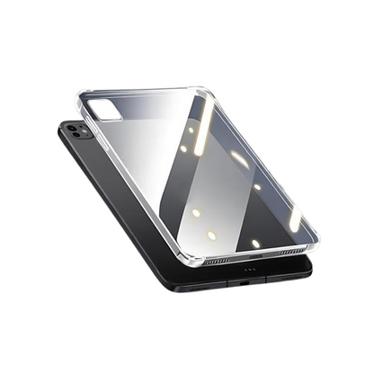 Slim and lightweight CasePoppi hardshell clear iPad protective shell with reinforced corners for drop protection.