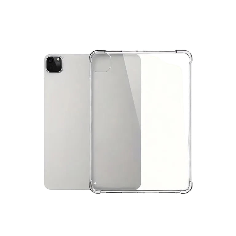 CasePoppi ultra-clear iPad Pro back case made of premium anti-yellowing TPU, minimalist protective cover.