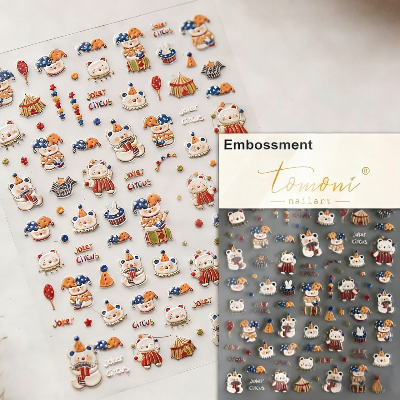 CasePoppi Kawaii Animal Sticker Sheet, featuring a variety of cute bear and rabbit characters in cozy winter outfits for phone decoration