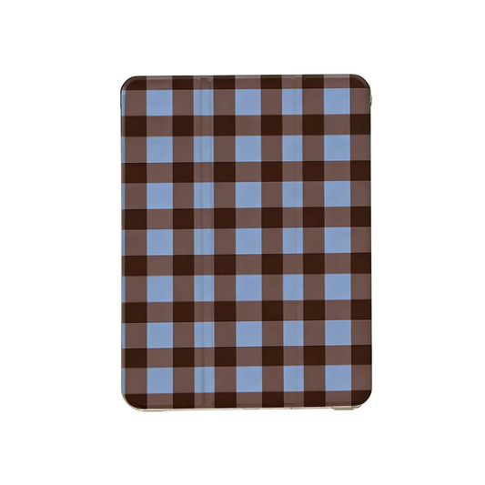 Checkered patterned product on a white background