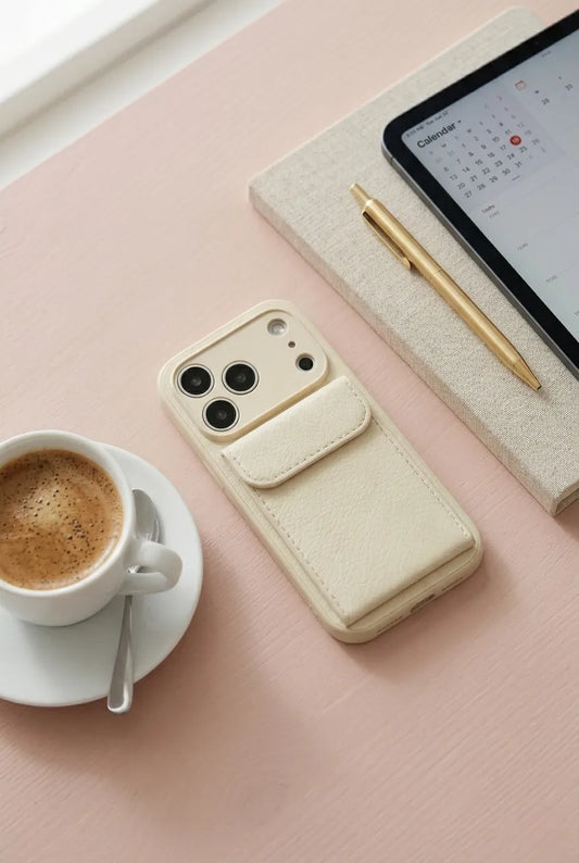 Minimalist Beige Folio