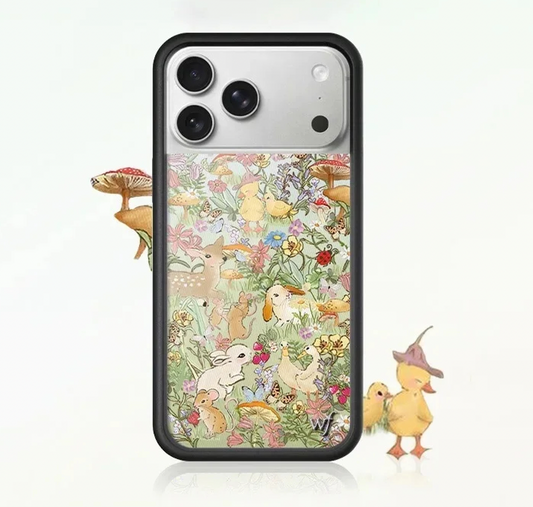 Dainty iPhone 17 Pro Max Accessory featuring Hand-drawn Animal Illustrations Unique Cottagecore Decal Print Back Cover Chaming Gift Idea for Her