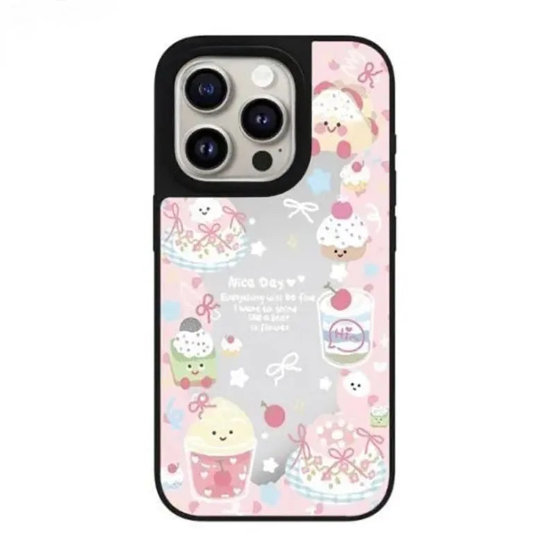 Eye-catching Whimsical iPhone 16 Pro Accessory featuring Sweet Cupcake and Cherry Art Unique Birthday Gift Idea for Her