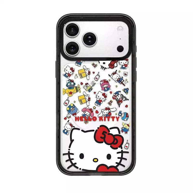 CasePoppi Sugar Rush Scrapbook phone case with colorful character collage and red text.