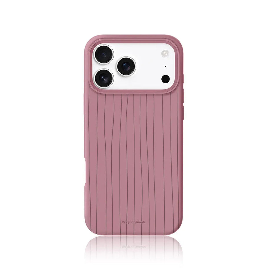 CasePoppi Blackcurrant Plum Dark Berry Ribbed Liquid Silicone iPhone Case with Soft Touch Texture