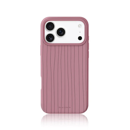 CasePoppi Blackcurrant Plum Dark Berry Ribbed Liquid Silicone iPhone Case with Soft Touch Texture