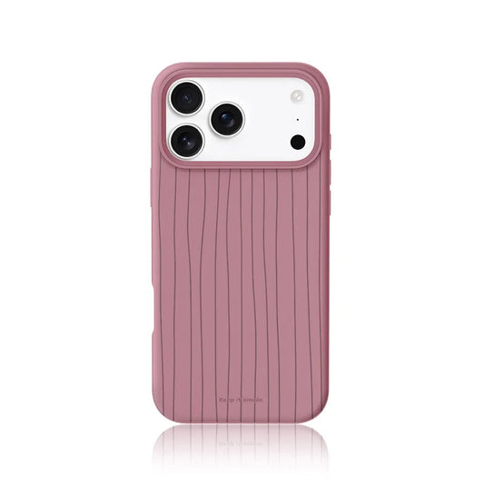 CasePoppi Blackcurrant Plum Dark Berry Ribbed Liquid Silicone iPhone Case with Soft Touch Texture