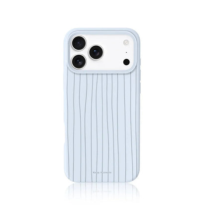 CasePoppi Cloud Sky Blue Ribbed Liquid Silicone iPhone Case