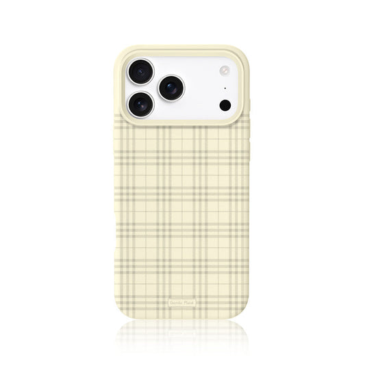 Antique white gingham liquid silicone phone case