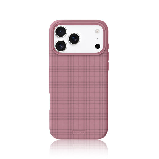 Blackcurrant gingham liquid silicone phone case
