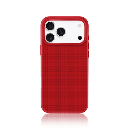 China red gingham liquid silicone phone case