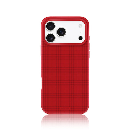 China red gingham liquid silicone phone case